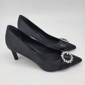 Anne Klein iflex Women's Black Heels Size 9.5 Akralee Rhinestones Party Formal